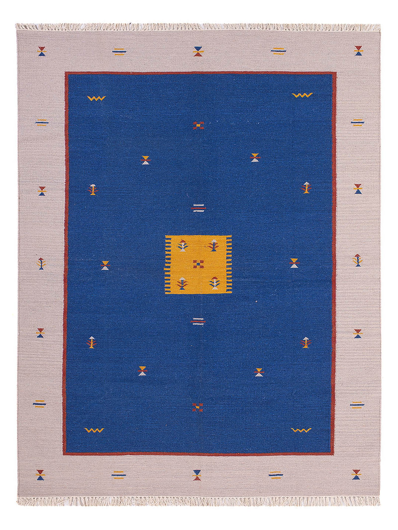 Kelim Teppich - Trendy - 240 x 170 cm - blau