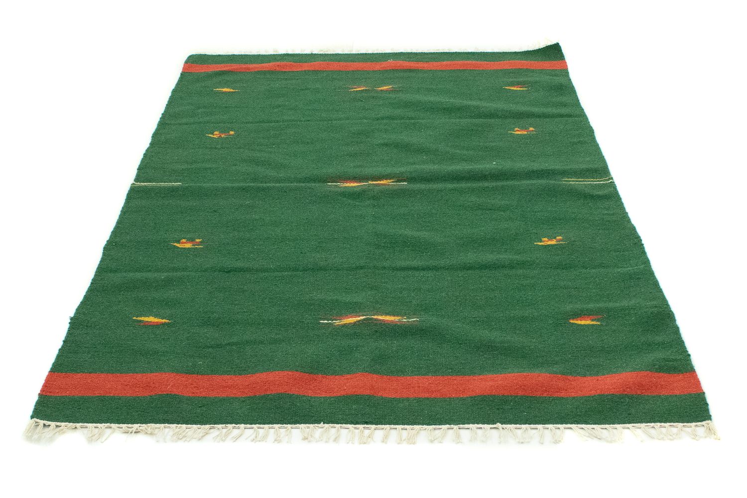 Tappeto Kelim - Tendenza - 180 x 120 cm - verde scuro