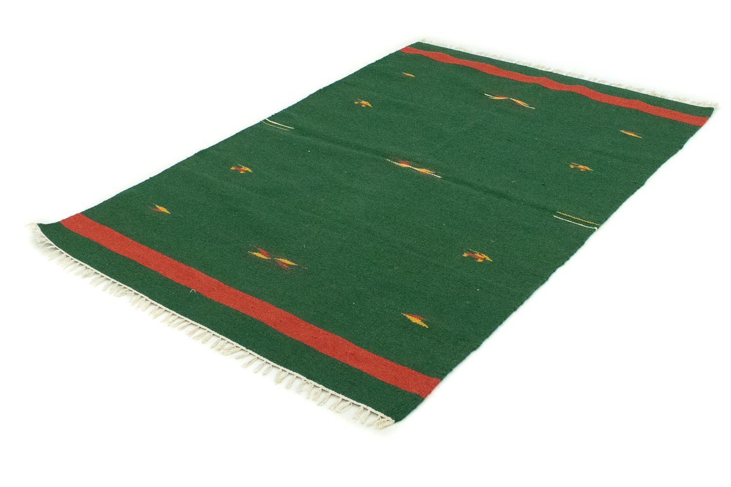 Tappeto Kelim - Tendenza - 180 x 120 cm - verde scuro