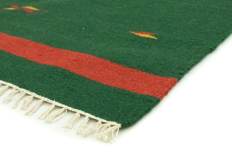 Tappeto Kelim - Tendenza - 180 x 120 cm - verde scuro