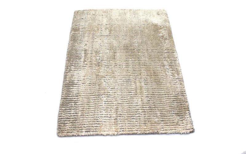 Tappeto in viscosa - 95 x 65 cm - beige