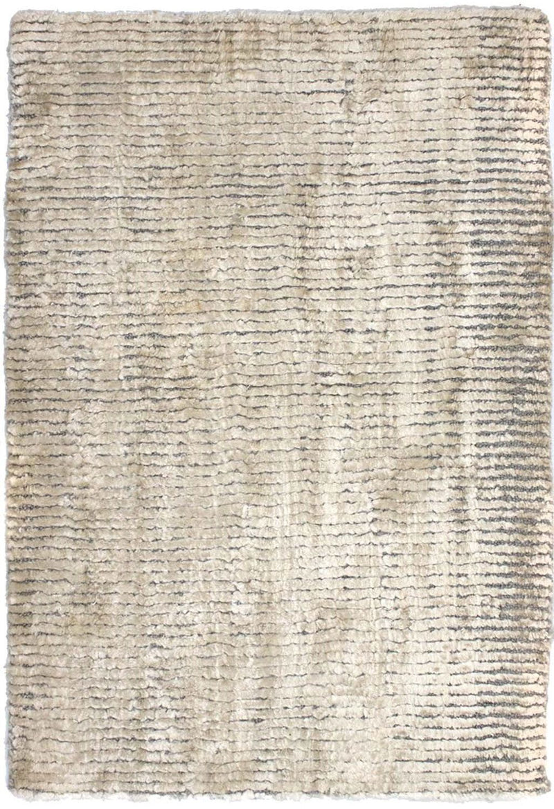 Tappeto in viscosa - 95 x 66 cm - beige
