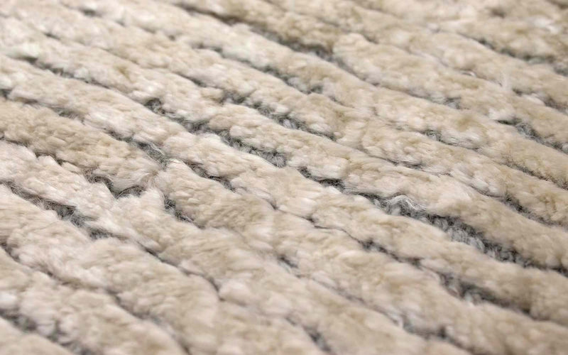 Tappeto in viscosa - 95 x 66 cm - beige