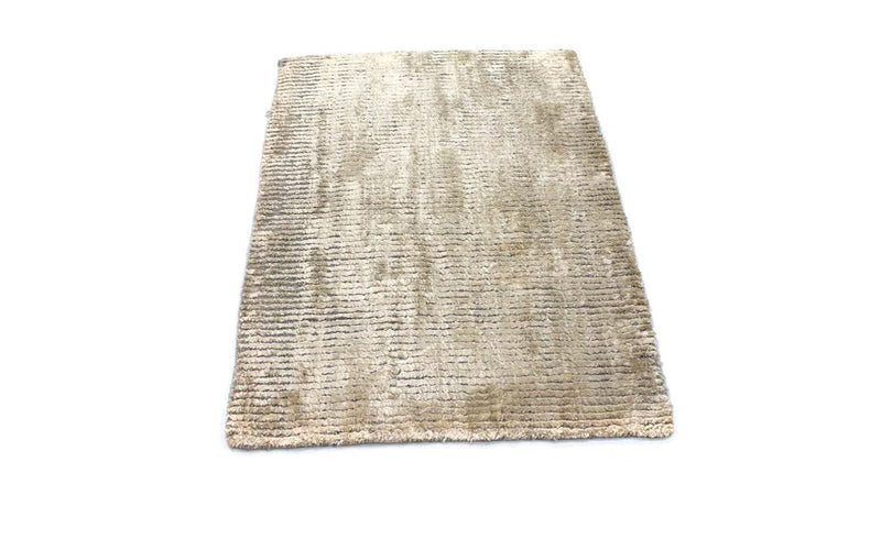 Tappeto in viscosa - 95 x 66 cm - beige