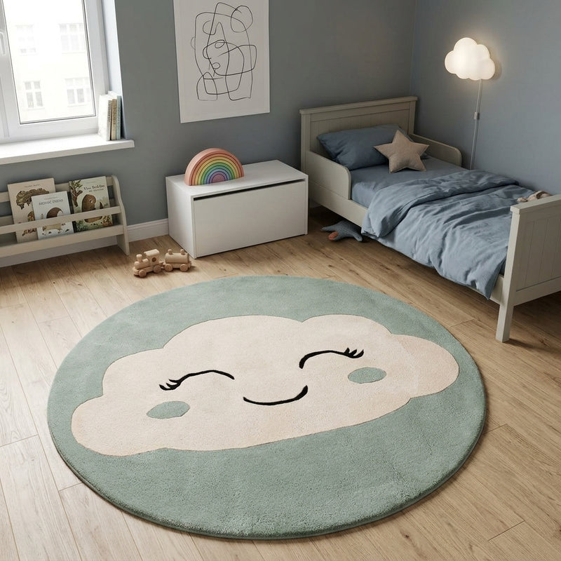 Nuvola Tappeto per Bambini Rotondo