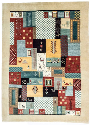 Tappeto Gabbeh - Loribaft Persero - 198 x 150 cm - colorato