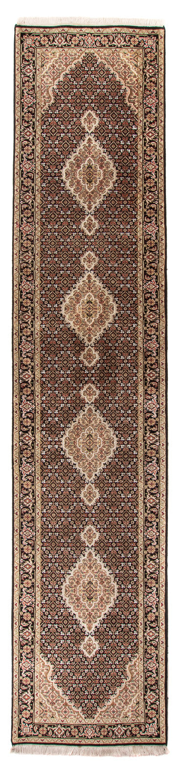 Tappeto corsia Tappeto orientale - Tabriz - 372 x 81 cm - nero