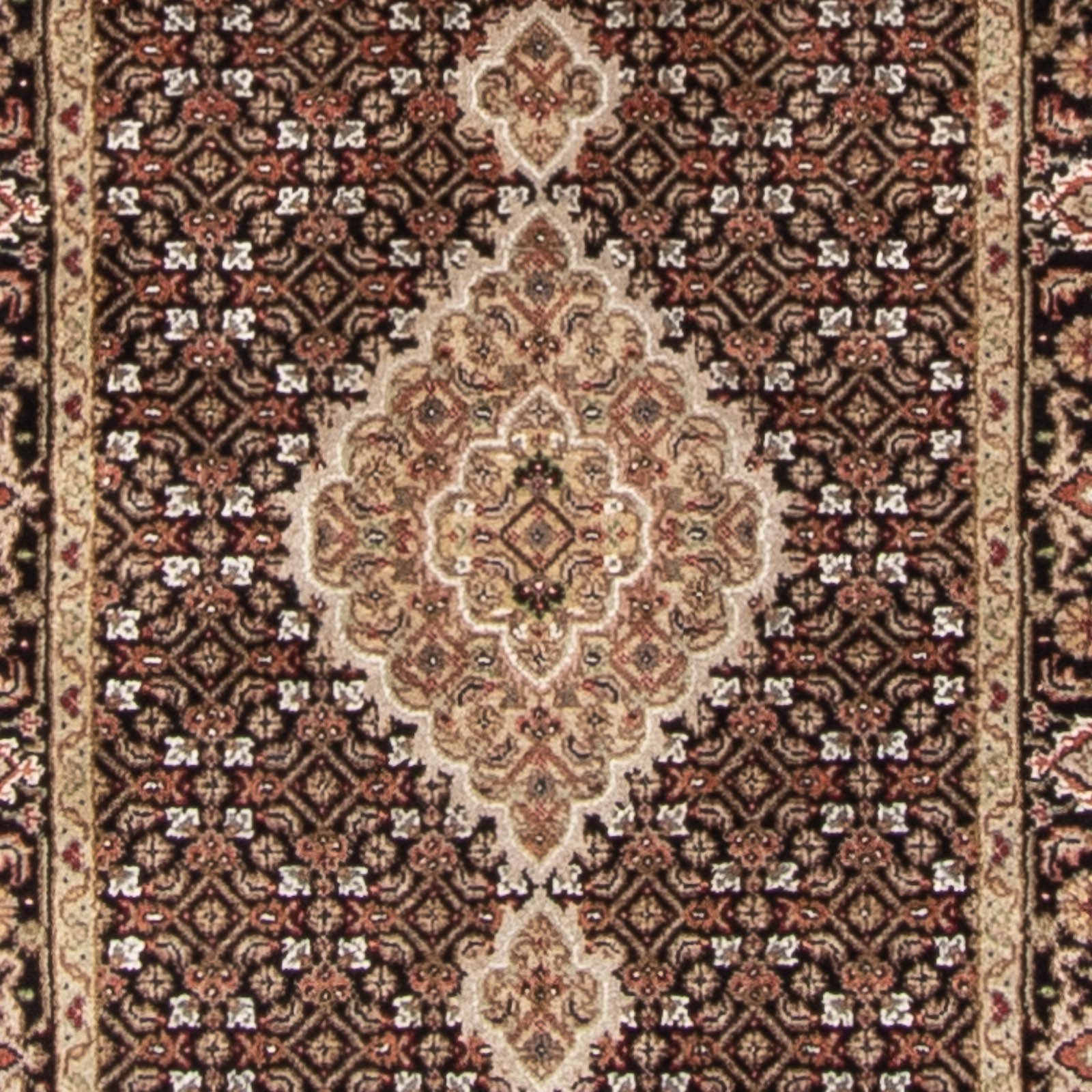 Tappeto corsia Tappeto orientale - Tabriz - 372 x 81 cm - nero