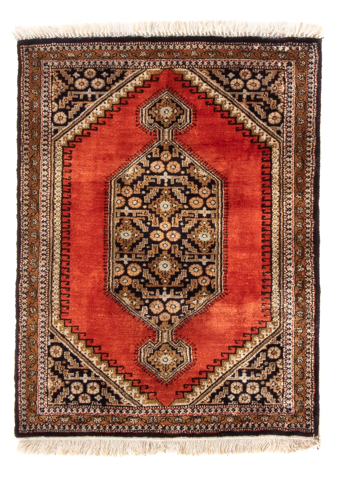 Tappeto di seta - Ghom seta - Premio - 77 x 56 cm - arancione