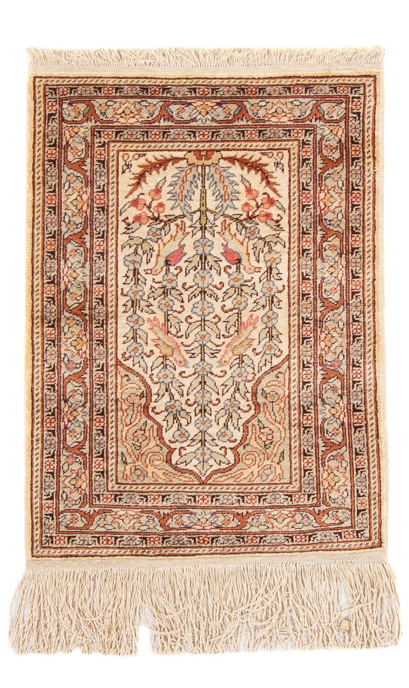 Tappeto orientale - Hereke - 58 x 39 cm - beige