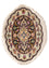 Tappeto Persero - Tabriz - Reale ovale  - 68 x 48 cm - nero