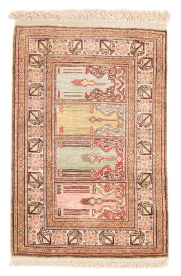 Tappeto orientale - Hereke - 61 x 41 cm - multicolore