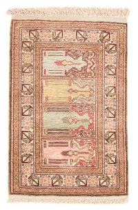 Tappeto orientale - Hereke - 61 x 41 cm - multicolore