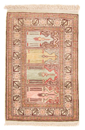 Tappeto orientale - Hereke - 61 x 41 cm - multicolore