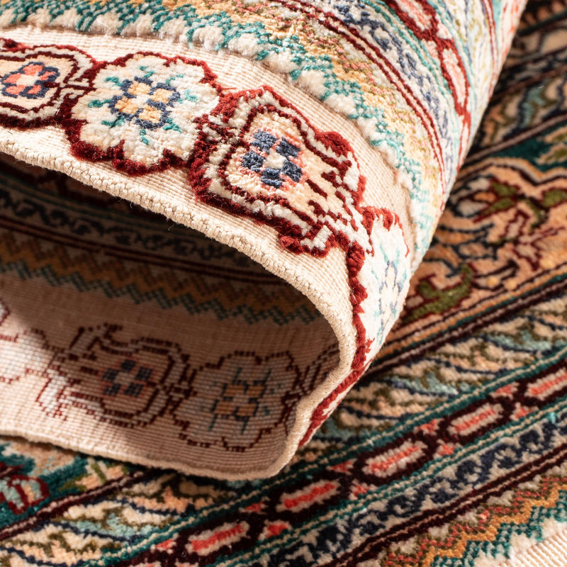 Tappeto orientale - Hereke - 91 x 62 cm - multicolore
