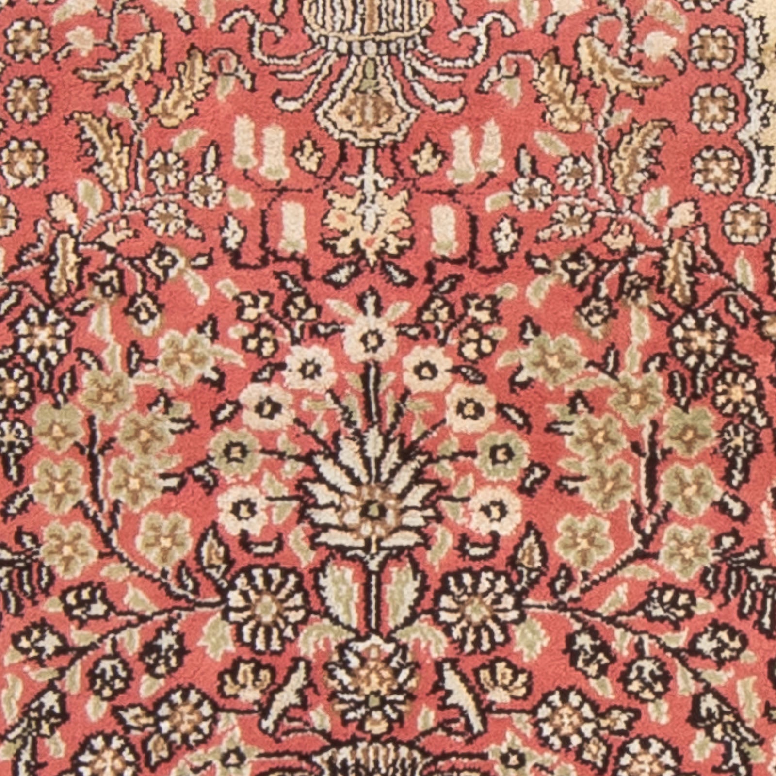Tappeto di seta - seta cinese - 86 x 64 cm - rosso