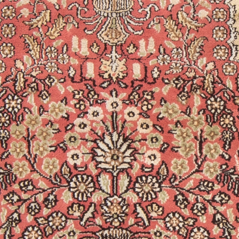 Tappeto di seta - seta cinese - 86 x 64 cm - rosso