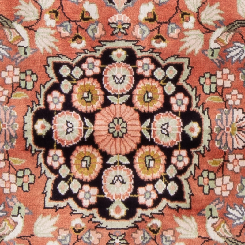 Tappeto di seta - seta cinese - 93 x 62 cm - rosso