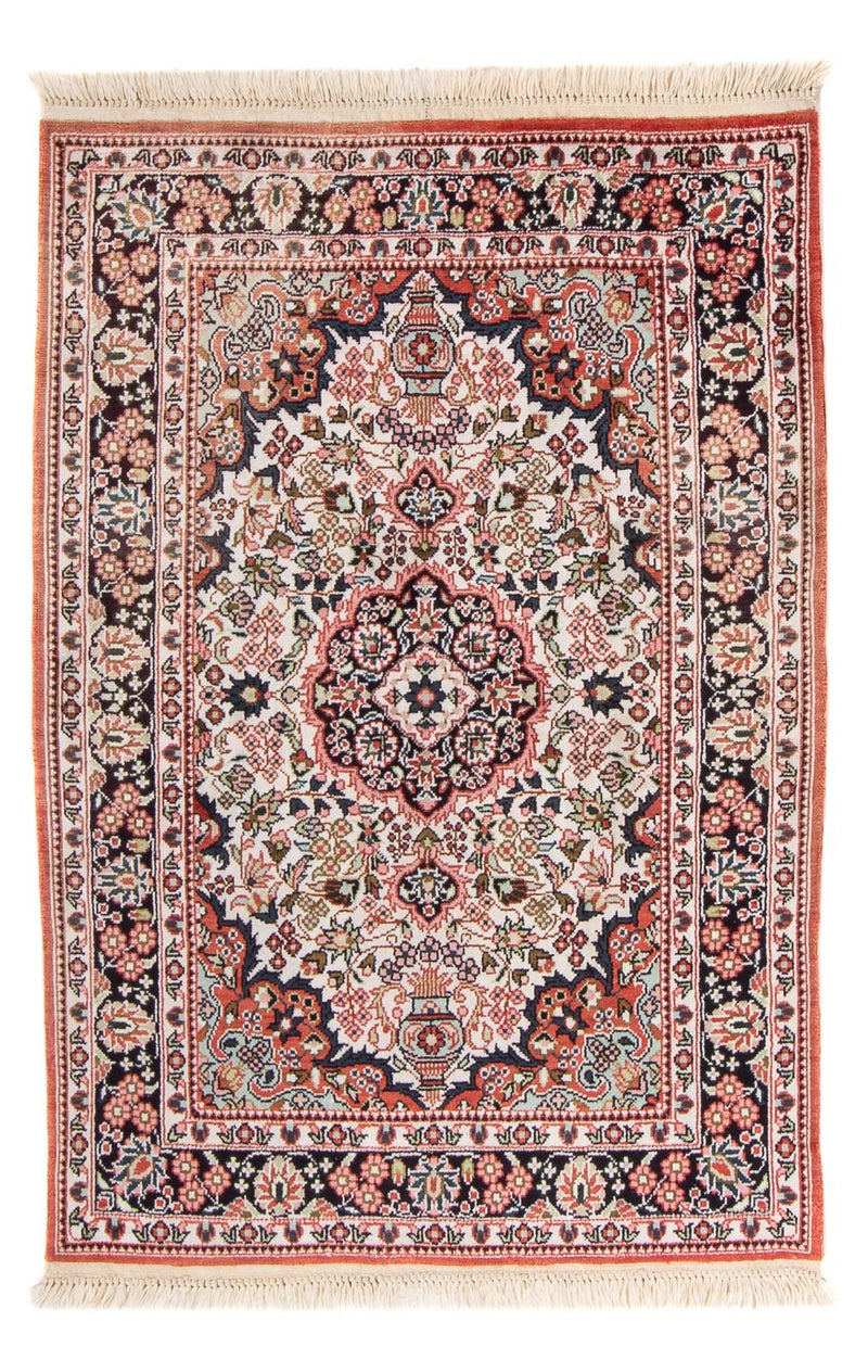 Tappeto di seta - seta cinese - 91 x 63 cm - beige