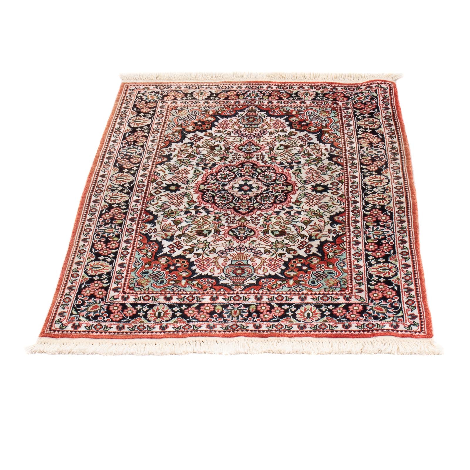 Tappeto di seta - seta cinese - 91 x 63 cm - beige