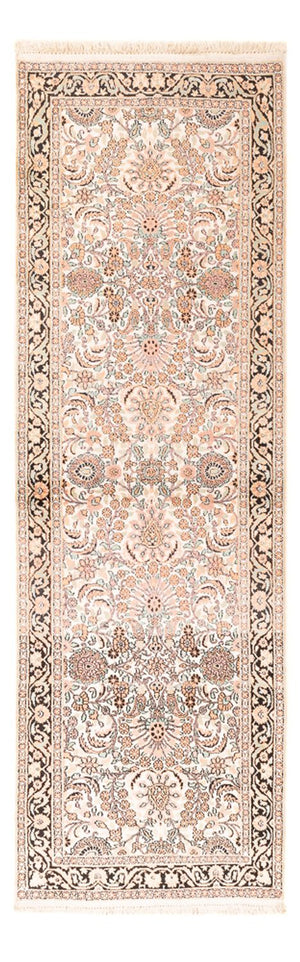 Tappeto corsia Tappeto di seta - Seta del Kashmir - 280 x 96 cm - rosa