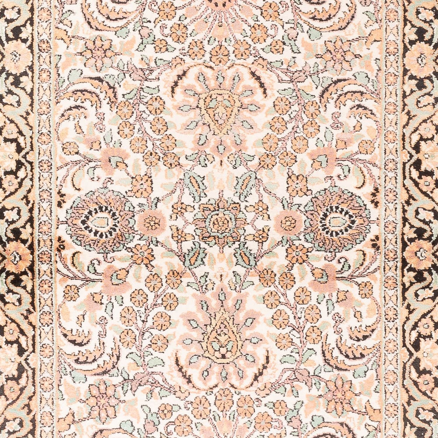 Tappeto corsia Tappeto di seta - Seta del Kashmir - 280 x 96 cm - rosa