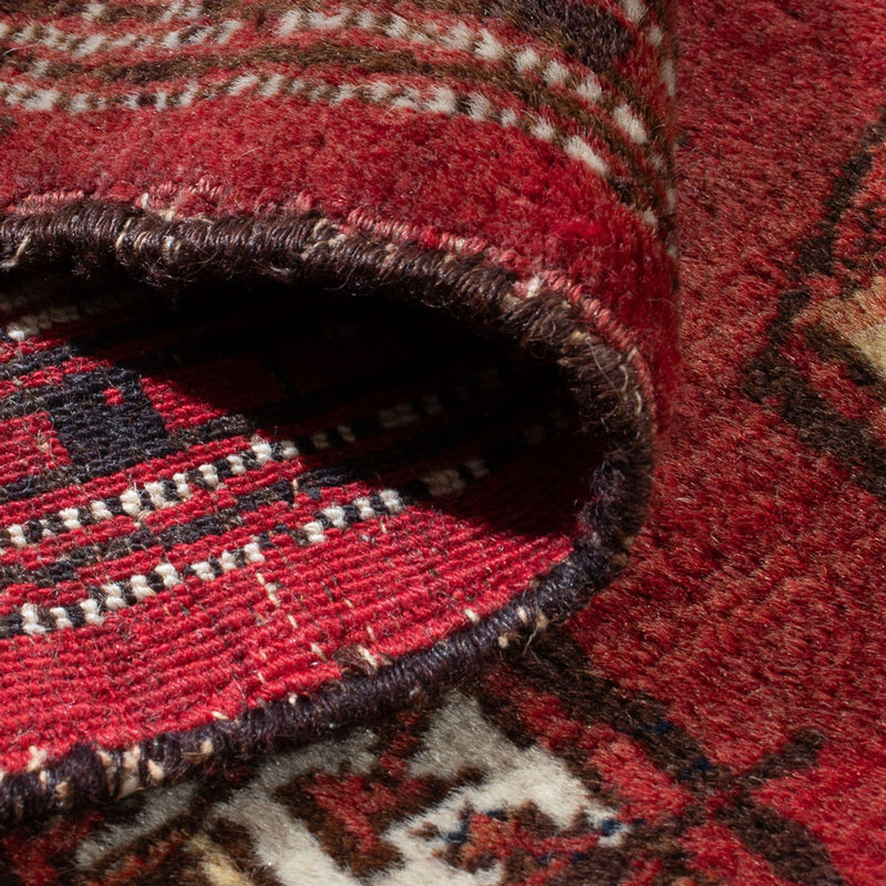 Tappeto Turkaman - 121 x 83 cm - rosso scuro