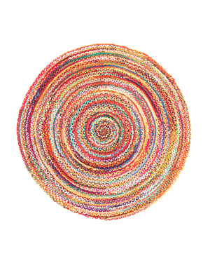 Tappeto Sisal - ML-Indigostripy - rotondo