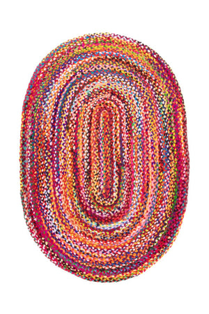 Tappeto Sisal - ML-Indigostripy - ovale