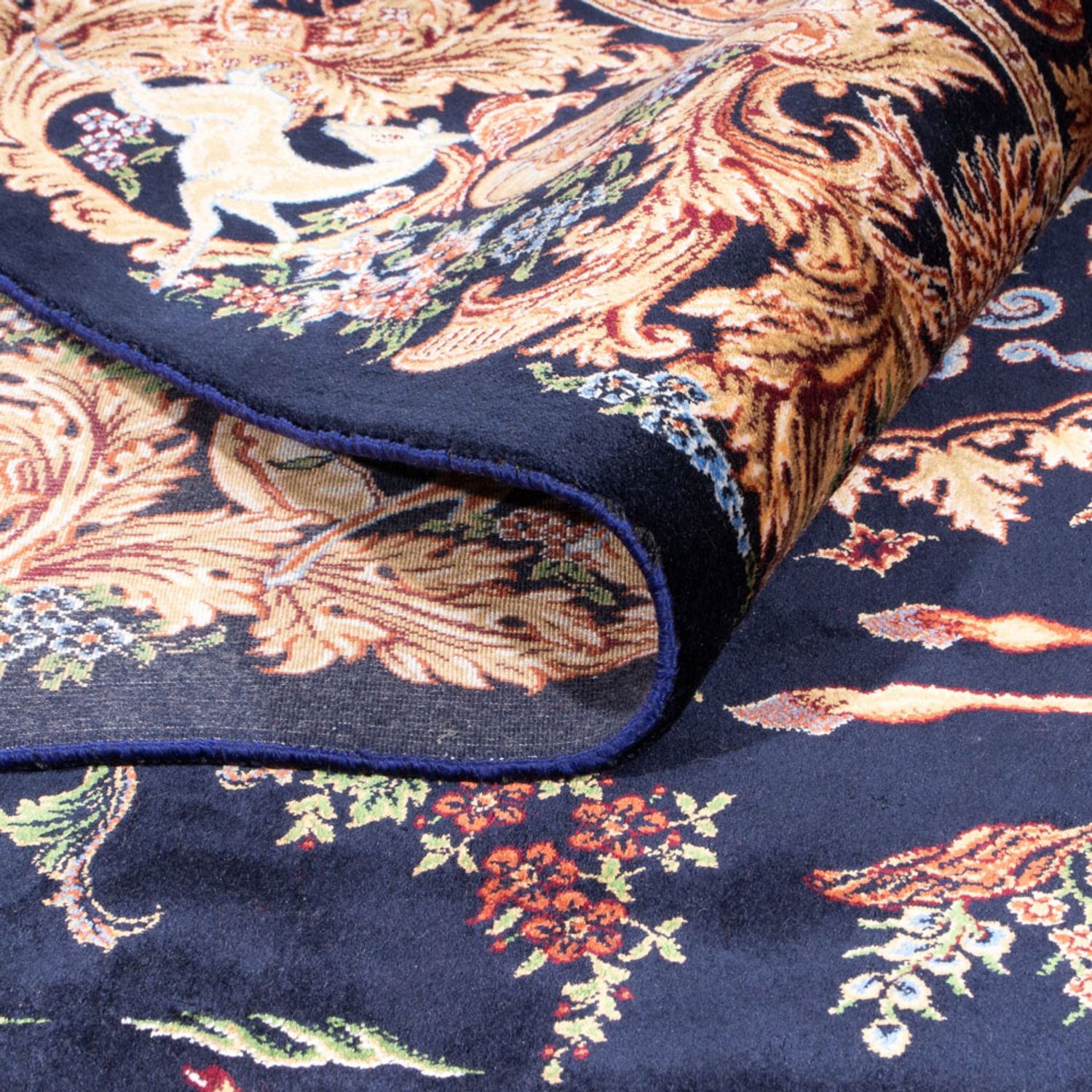 Tappeto Persero - Ghom - 230 x 150 cm - blu scuro