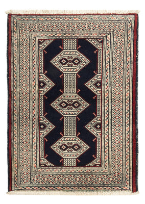 Tappeto Turkaman - 87 x 64 cm - blu scuro