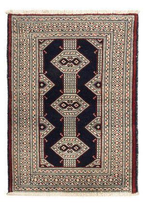 Tappeto Turkaman - 87 x 64 cm - blu scuro