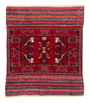 Tappeto Belutsch quadrato  - 104 x 91 cm - rosso