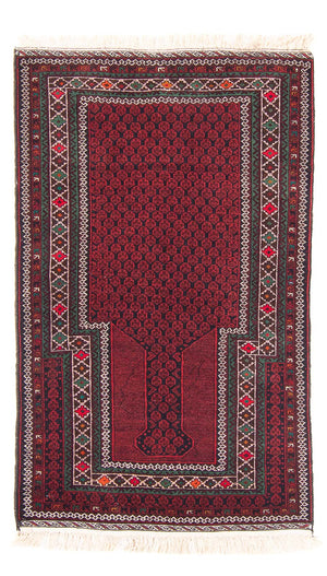 Tappeto Belutsch - Tappeto di preghiera - 145 x 88 cm - rosso