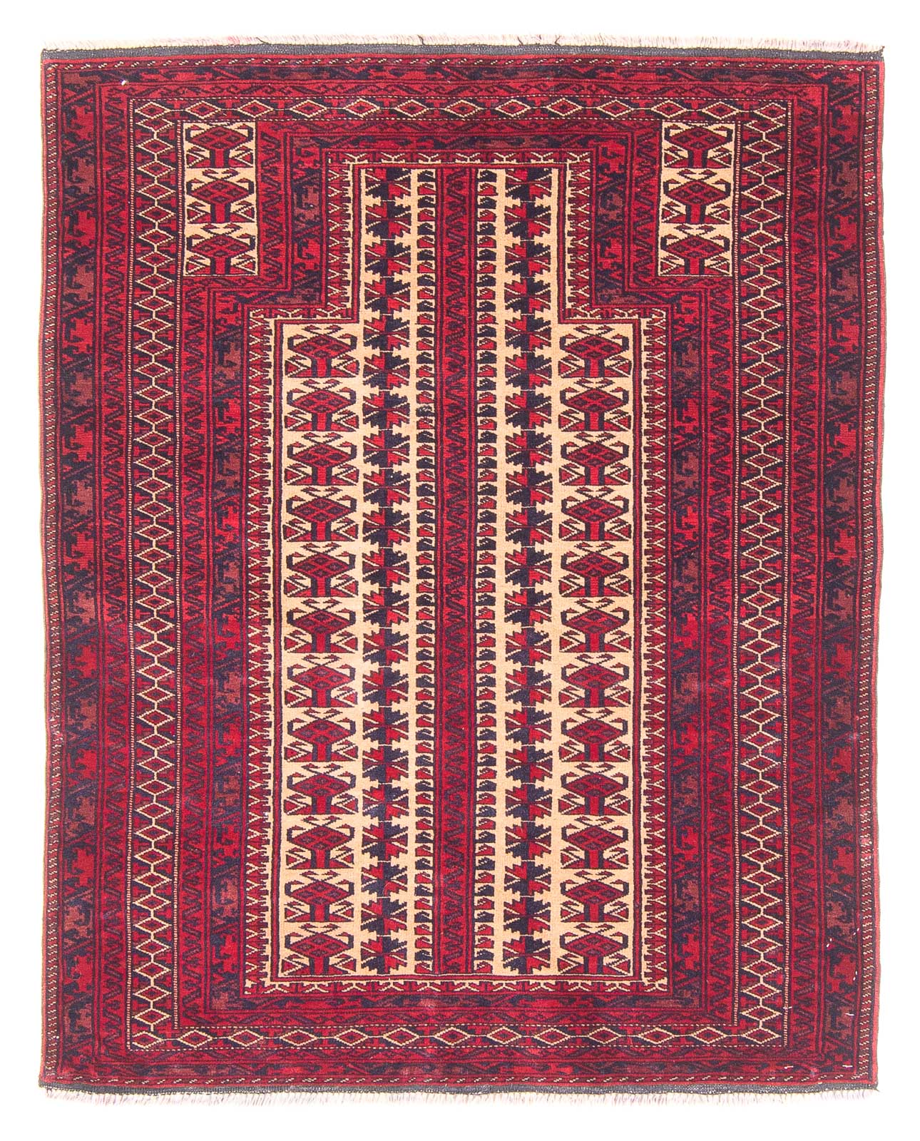 Tappeto Belutsch - Tappeto di preghiera - 132 x 94 cm - beige
