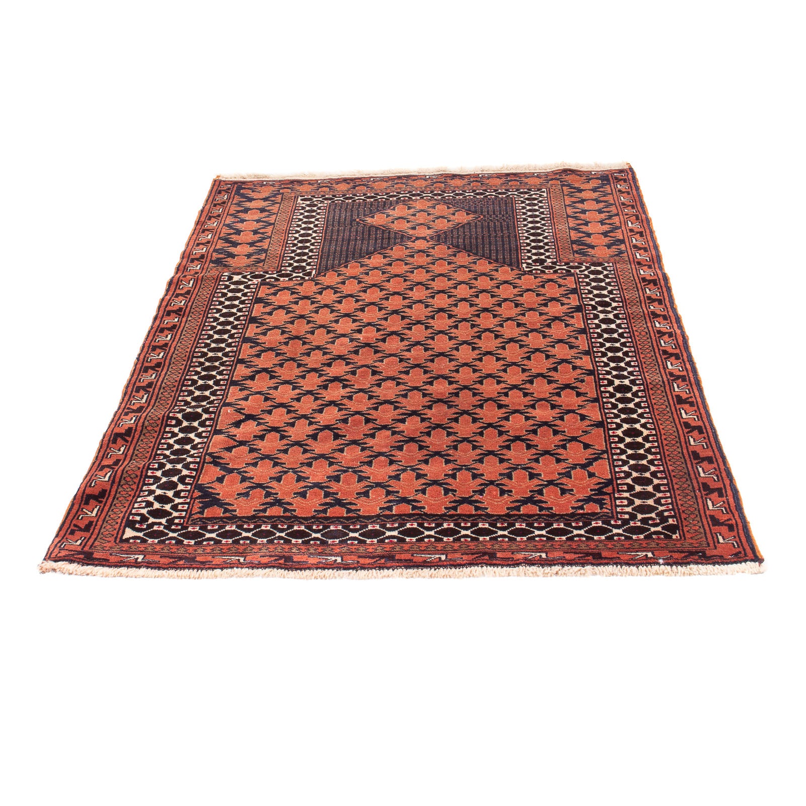 Tappeto Belutsch - Tappeto di preghiera - 138 x 95 cm - ruggine
