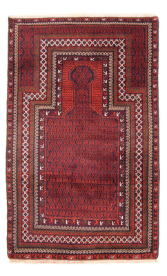 Tappeto Belutsch - Tappeto di preghiera - 150 x 96 cm - rosso