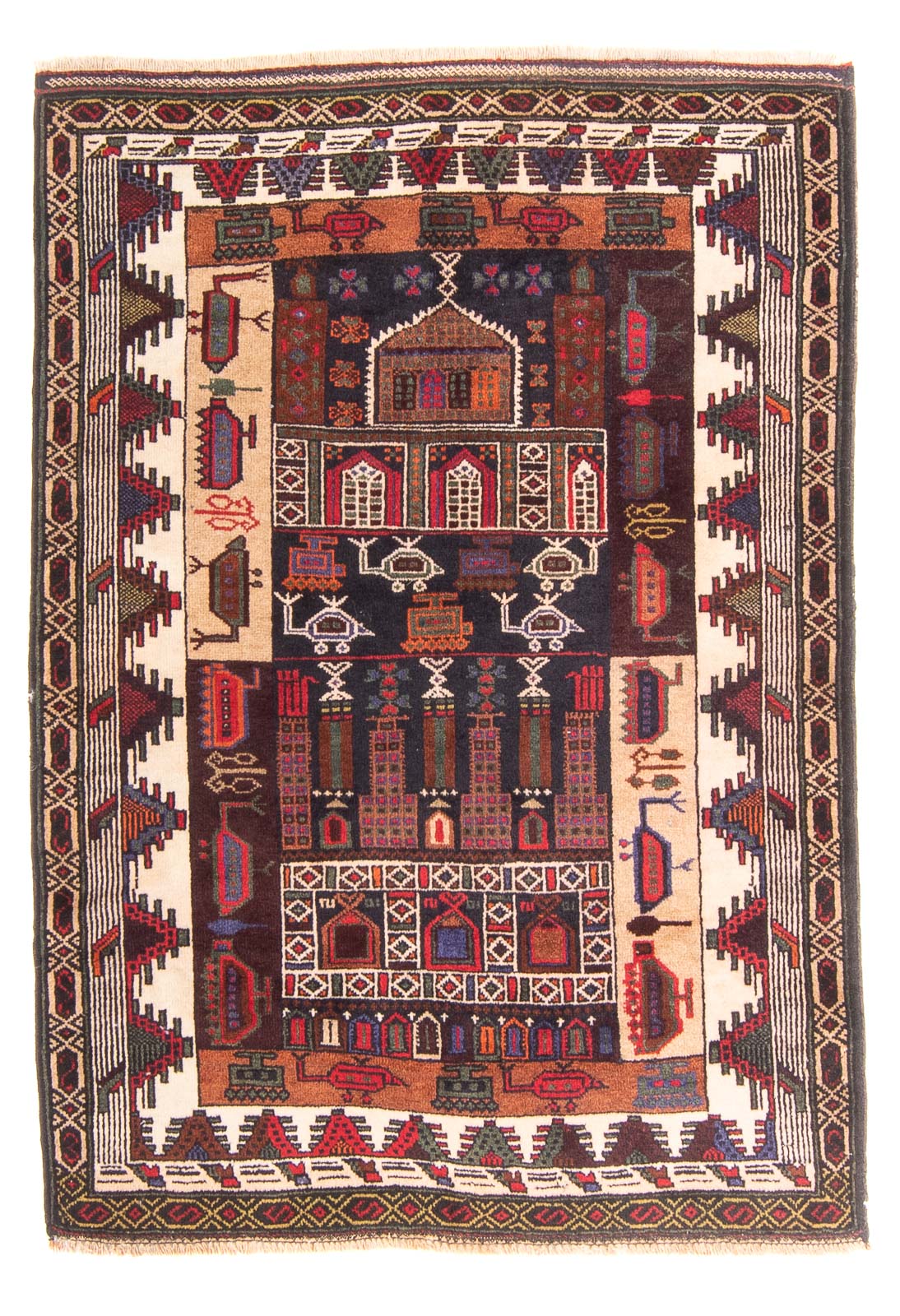 Tappeto Belutsch - Tappeto di preghiera - 120 x 85 cm - blu scuro
