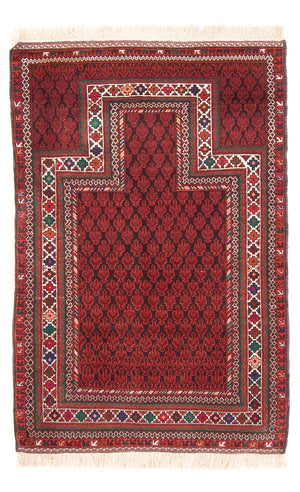 Tappeto Belutsch - Tappeto di preghiera - 155 x 103 cm - rosso