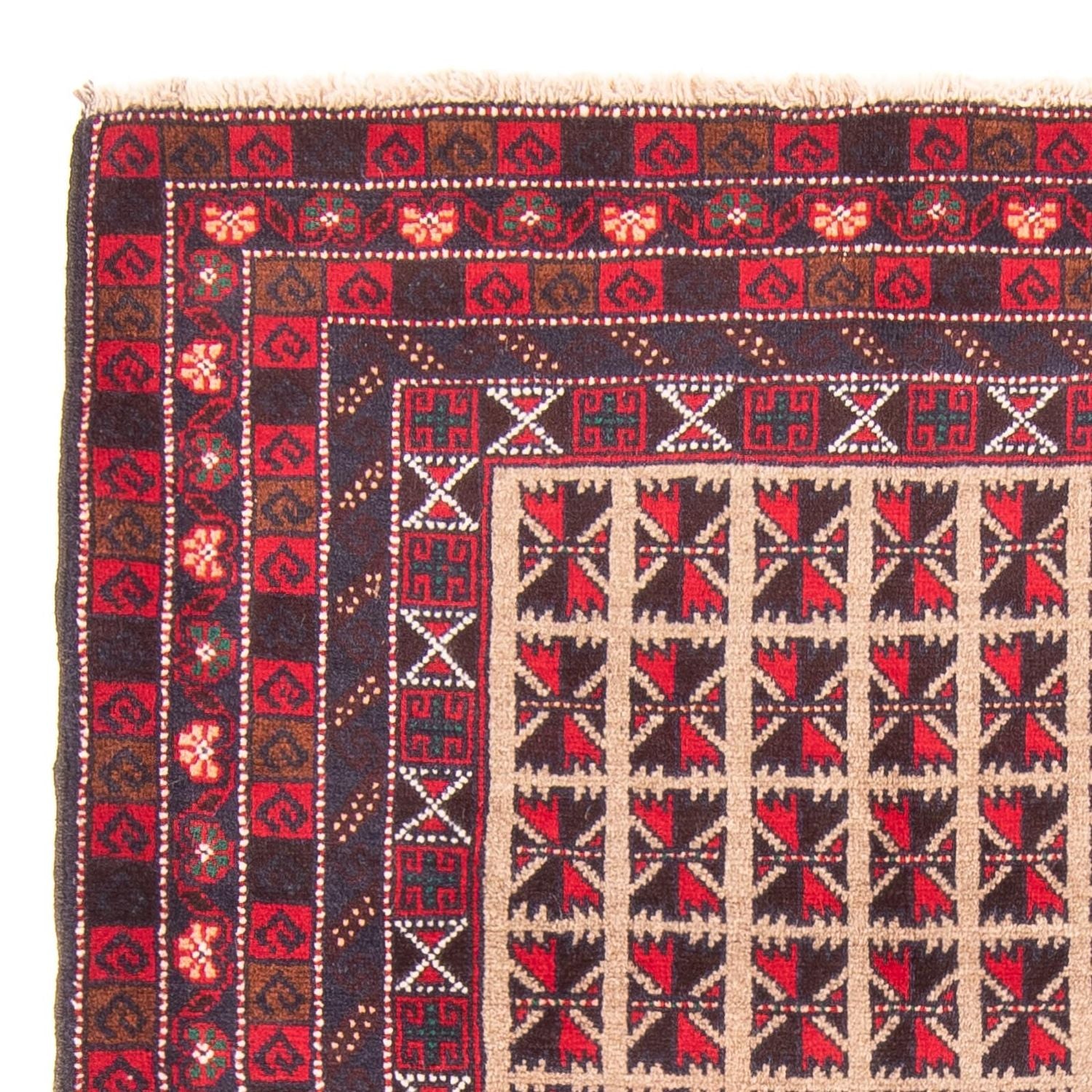 Tappeto Belutsch - Tappeto di preghiera - 140 x 93 cm - beige
