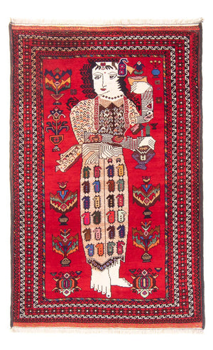 Tappeto Belutsch - 145 x 92 cm - rosso