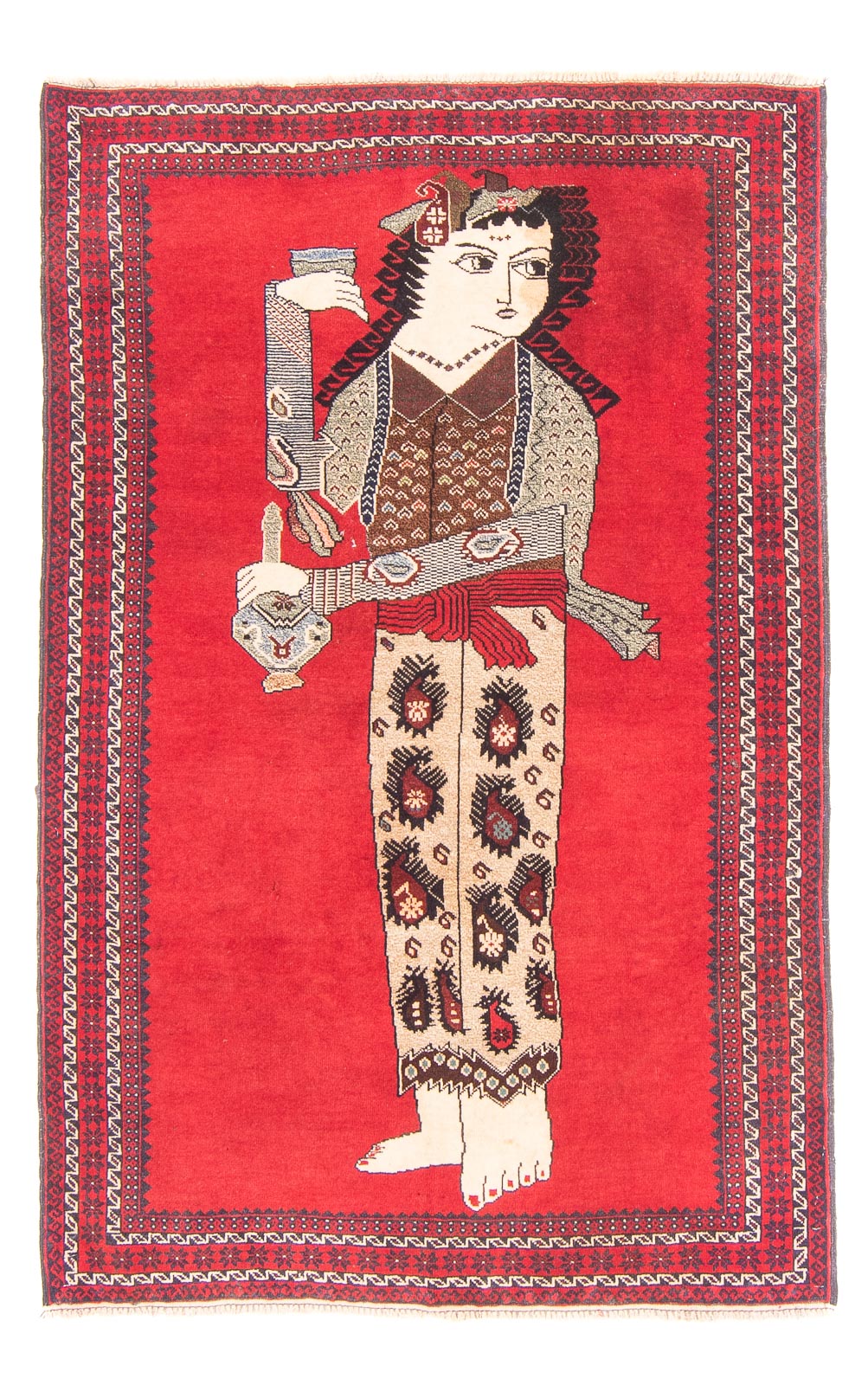 Tappeto Belutsch - 138 x 89 cm - rosso