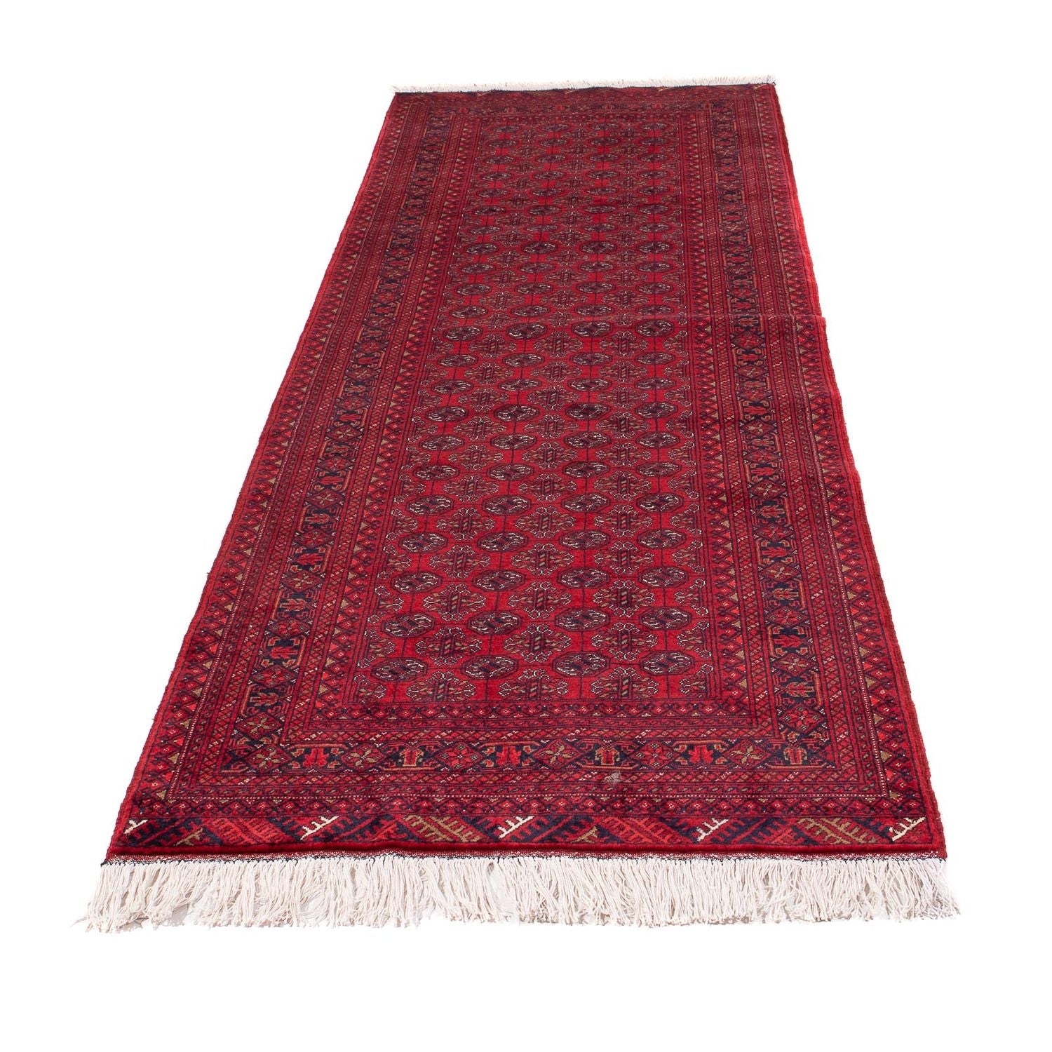Tappeto corsia Tappeto afgano - Bukhara - 290 x 80 cm - rosso