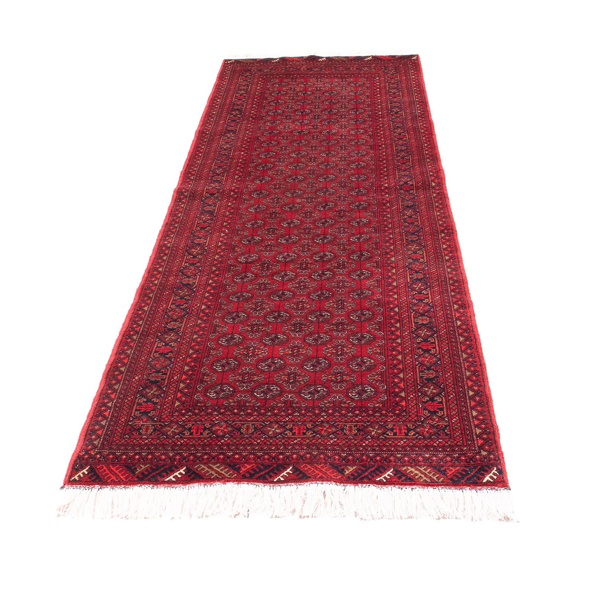 Tappeto corsia Tappeto afgano - Bukhara - 290 x 80 cm - rosso