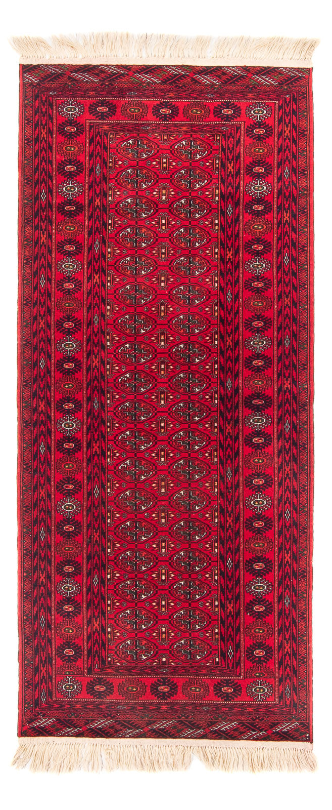 Tappeto corsia Tappeto afgano - 200 x 80 cm - rosso