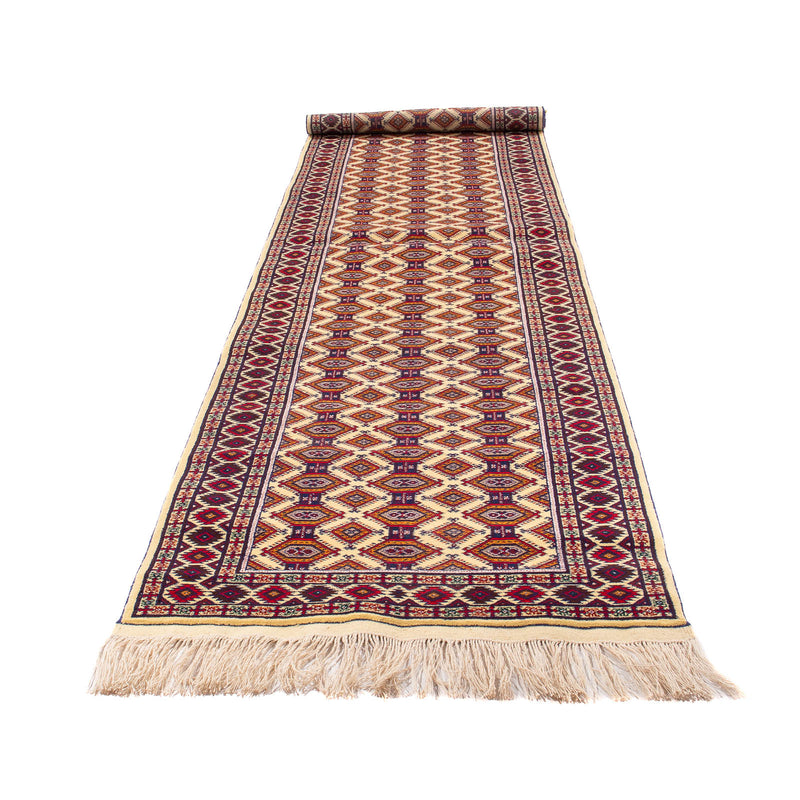 Tappeto corsia Tappeto afgano - 390 x 90 cm - beige