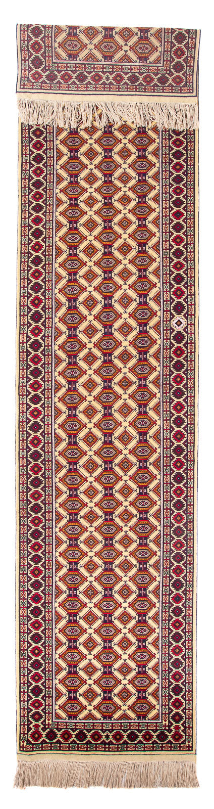 Tappeto corsia Tappeto afgano - 390 x 90 cm - beige