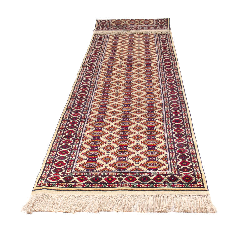 Tappeto corsia Tappeto afgano - 390 x 90 cm - beige