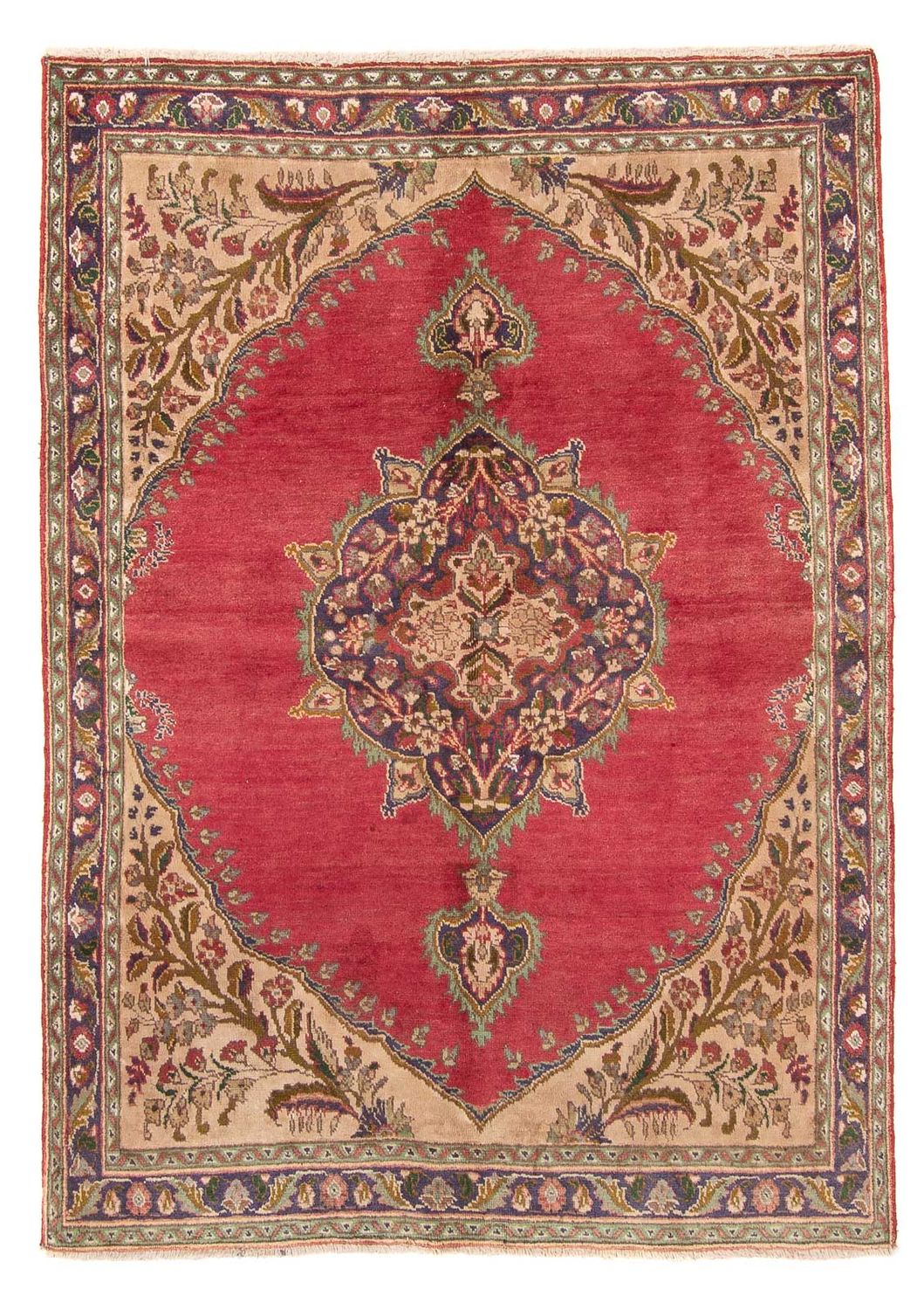 Tappeto Persero - Tabriz - 203 x 145 cm - rosso