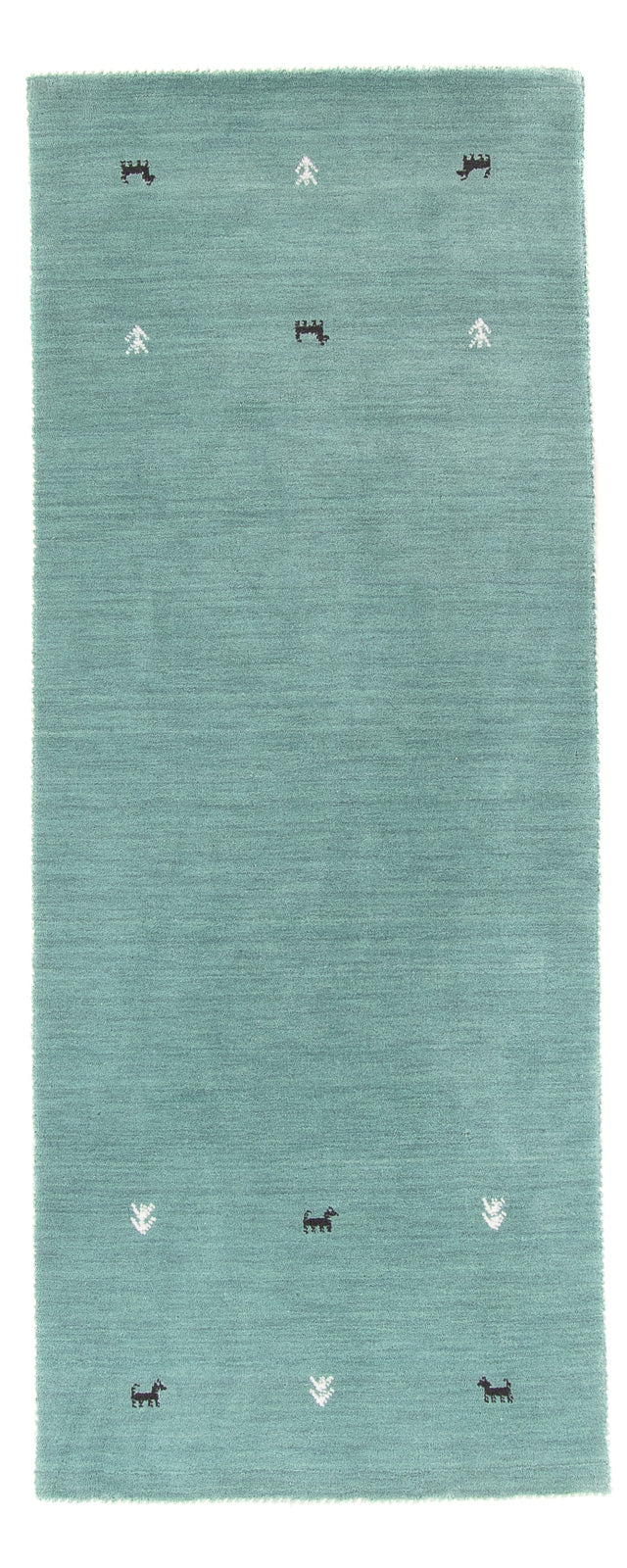 Tappeto corsia Tappeto Gabbeh - Softy - 200 x 75 cm - blu chiaro